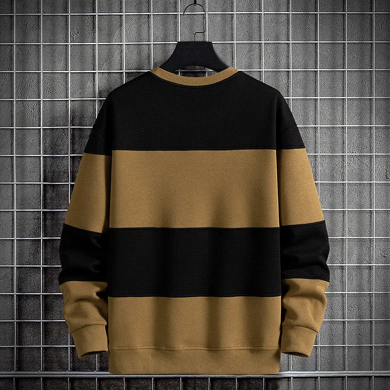Spring Stripe Sweatshirt- Oversized Cotton Hoodies

