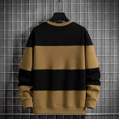 Spring Stripe Sweatshirt- Oversized Cotton Hoodies
