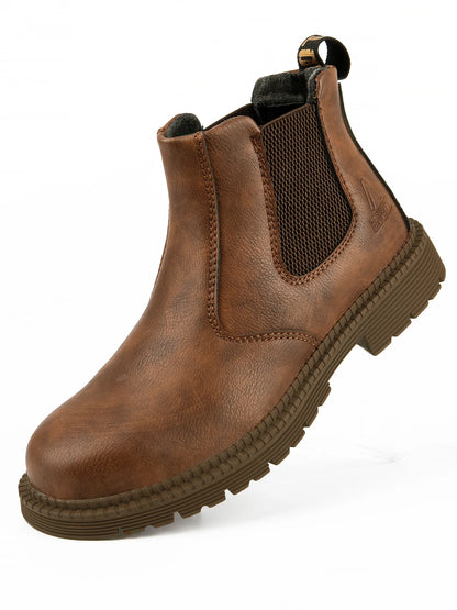 Men Waterproof Steel Toe Safety Work Boots