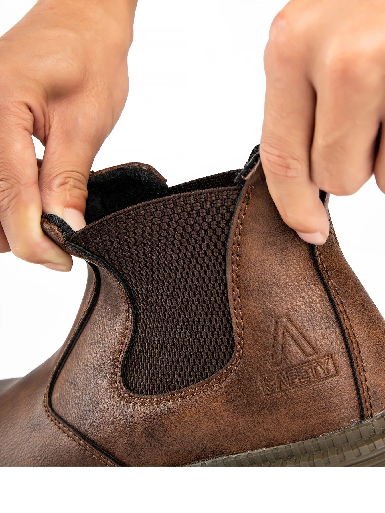 Men Waterproof Steel Toe Safety Work Boots