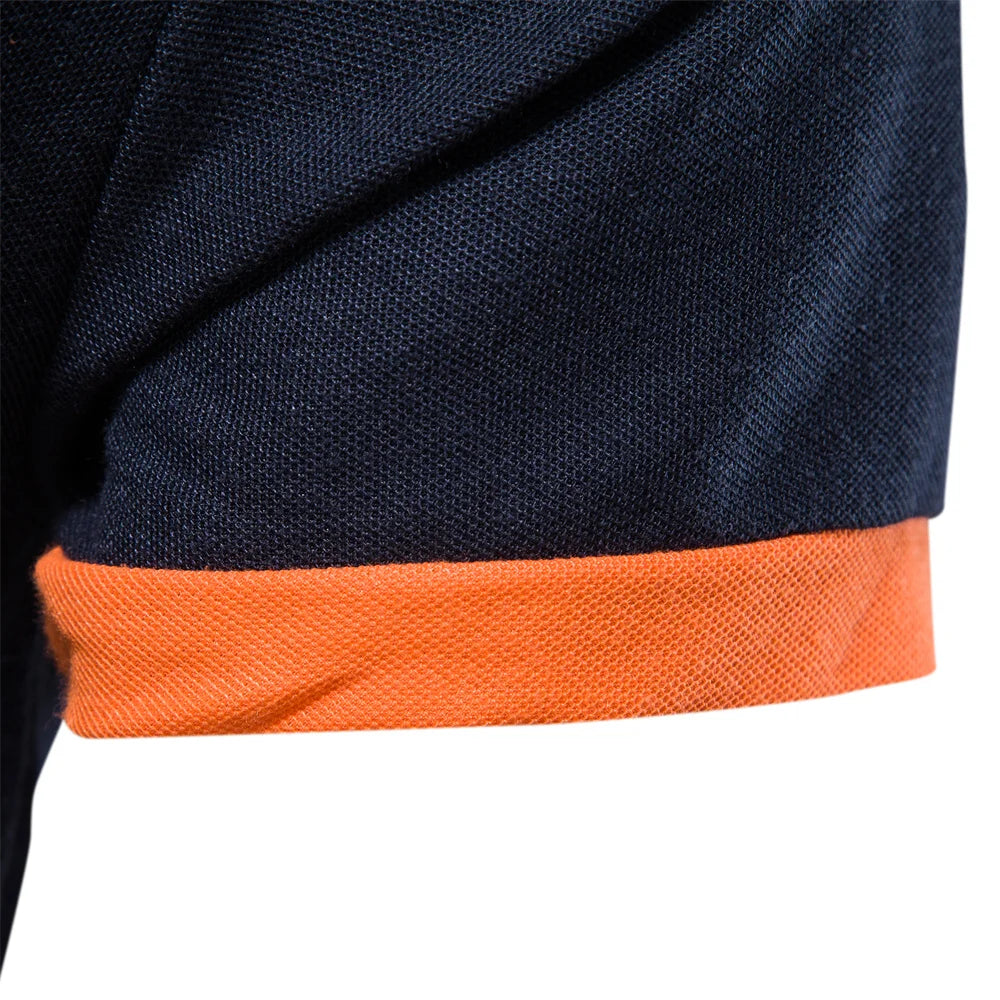 Cotton Polo Shirts for Men Casual Solid Color Slim Fit

