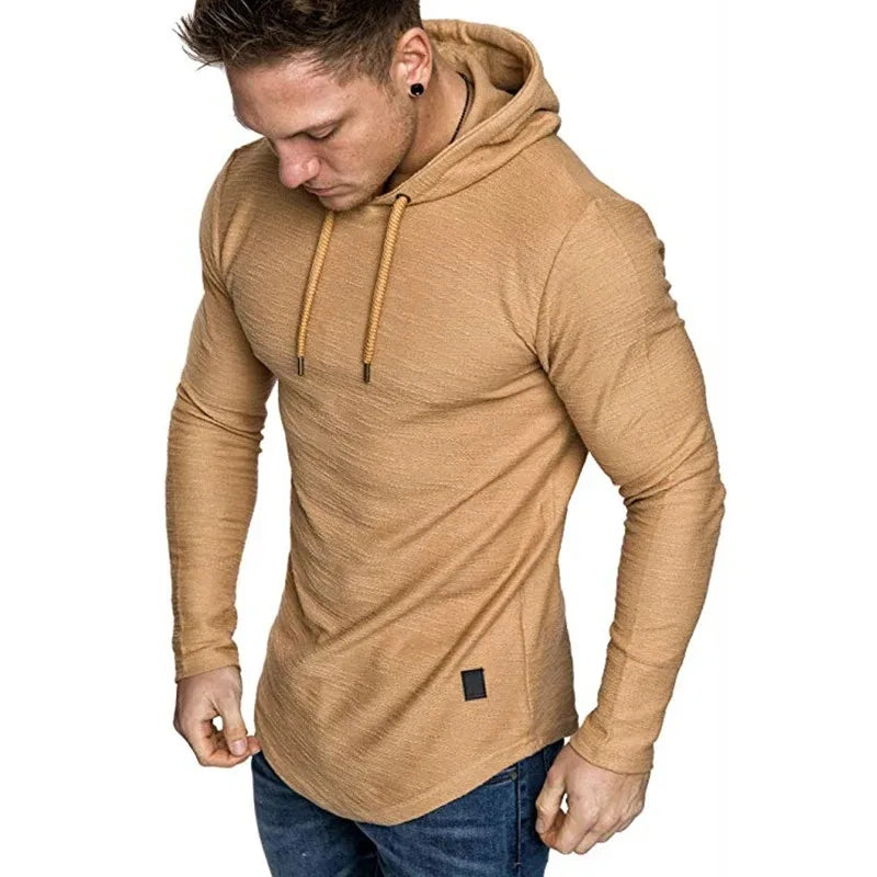 Solid Color Hooded Sweatshirt- Lightweight & Breathable

