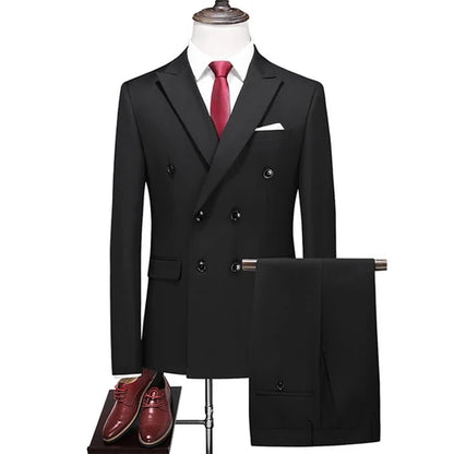 Men's Regular Length Flat 2 Pcs Business/Wedding Suit
