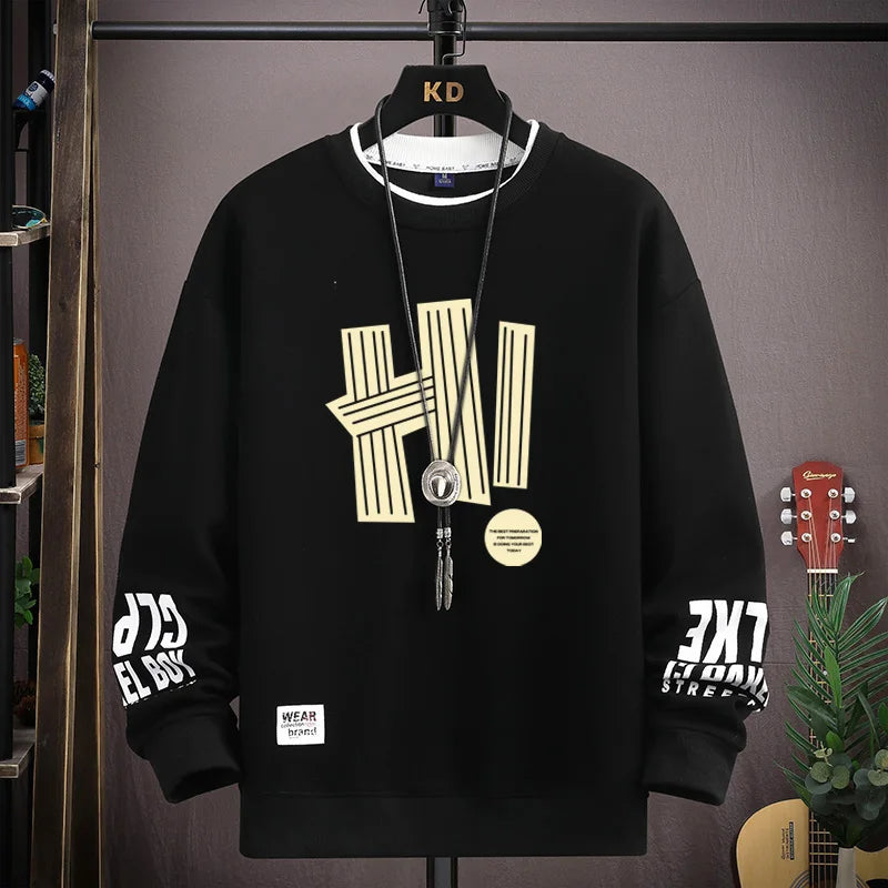 Men's Spring/Autumn Japan Cartoon Cat Sweatshirt
