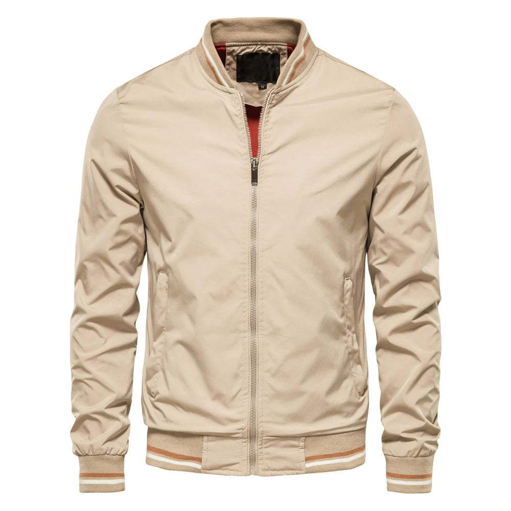 Men's Baseball Bomber Jacket Outerwear
