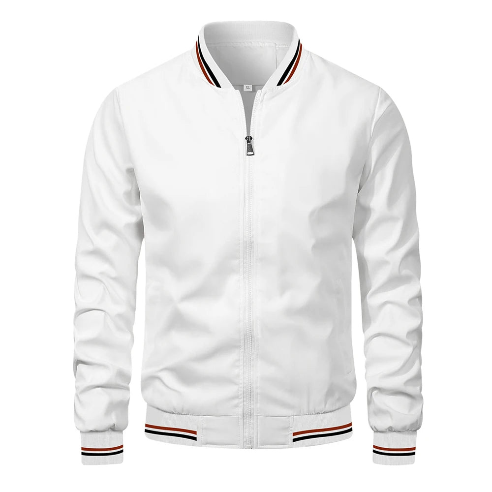 Men's Baseball Bomber Jacket Outerwear

