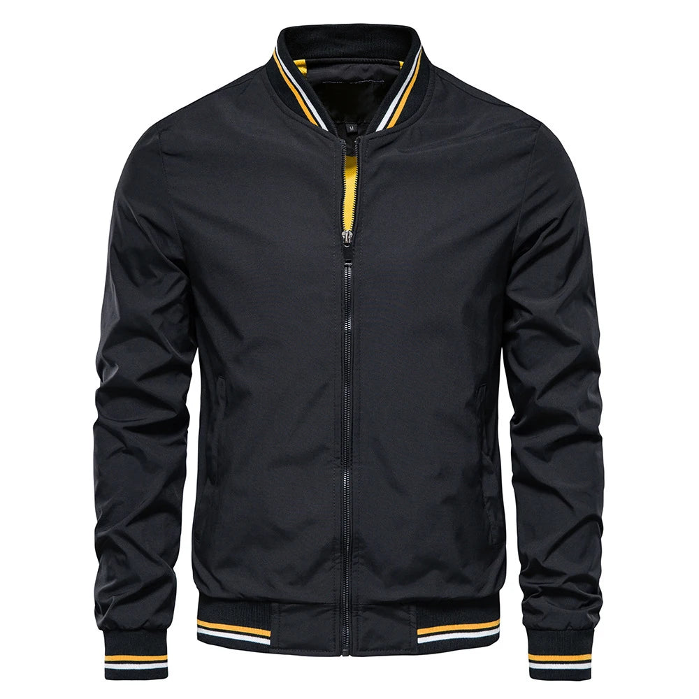Men's Baseball Bomber Jacket Outerwear
