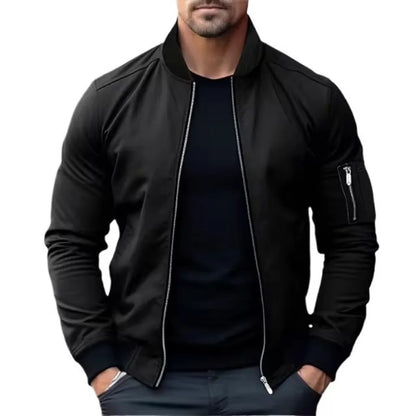 Men's Zipper Windbreaker Bomber Jacket
