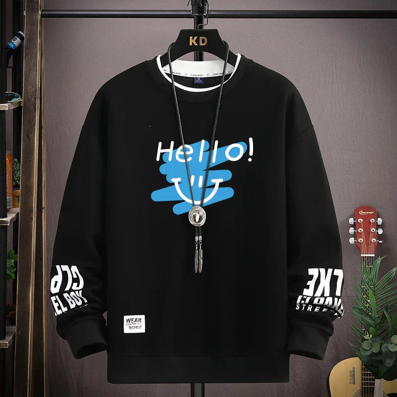 Men's Spring/Autumn Japan Cartoon Cat Sweatshirt
