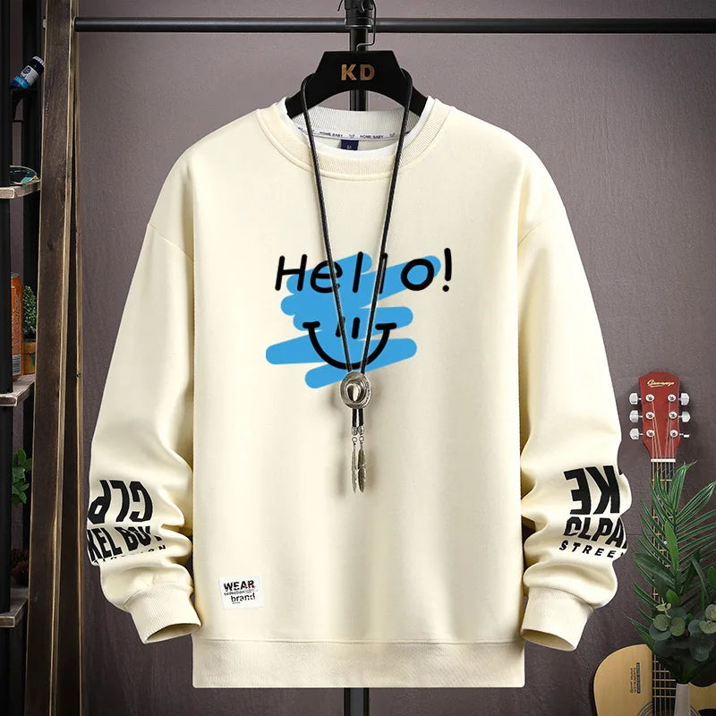 Men's Spring/Autumn Japan Cartoon Cat Sweatshirt
