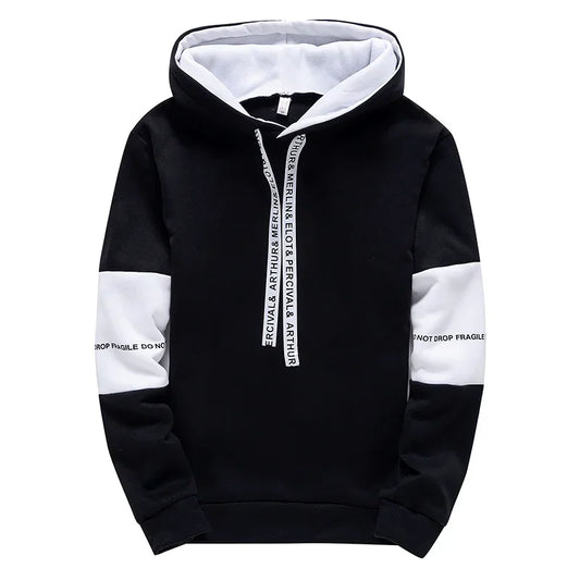 Men's Casual Letter Print Hoodie