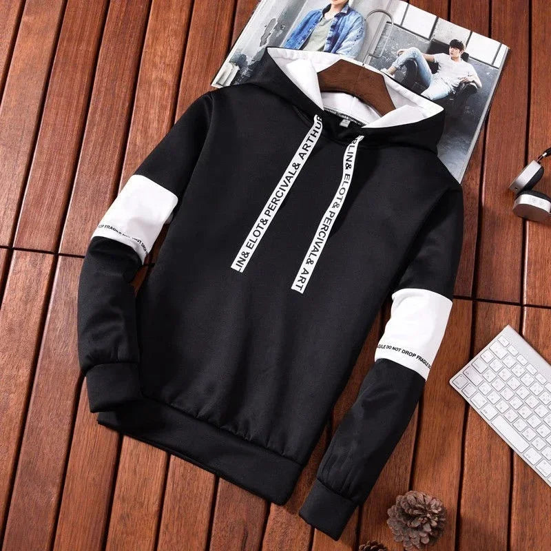 Men's Casual Letter Print Hoodie
