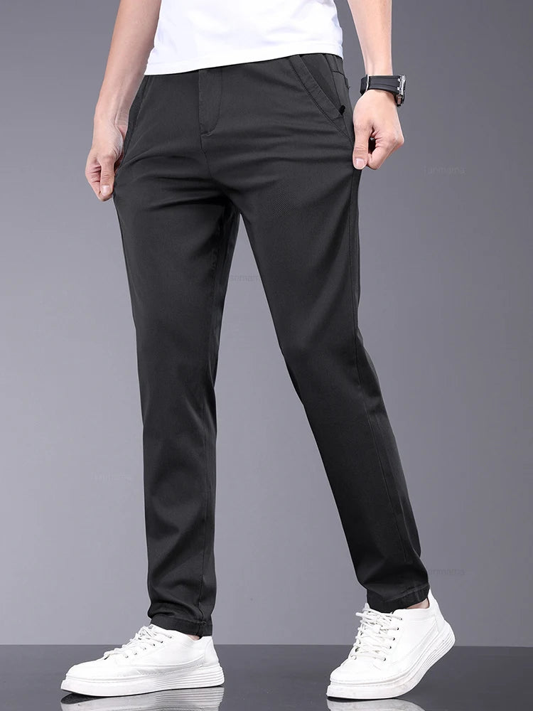 Bamboo Fiber Summer Men’s Casual Pants
