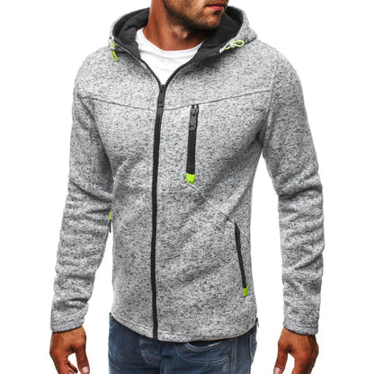 Men's Color Block Zip-Up Hoodie 
