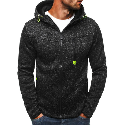 Men's Color Block Zip-Up Hoodie 
