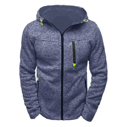 Men's Color Block Zip-Up Hoodie 
