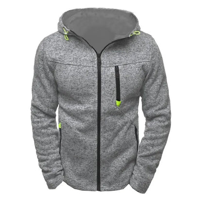 Men's Color Block Zip-Up Hoodie 
