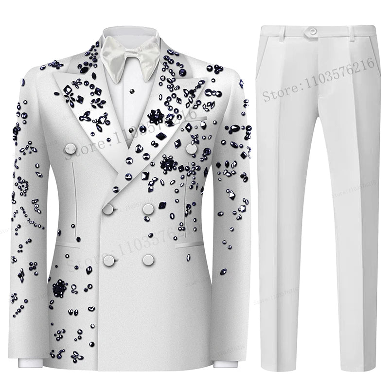 Men's Formal Wedding Suits with Notched Lapel
