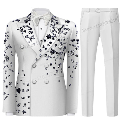 Men's Formal Wedding Suits with Notched Lapel
