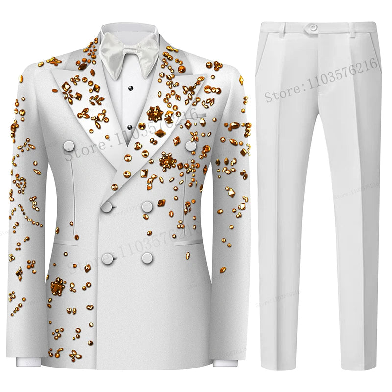 Men's Formal Wedding Suits with Notched Lapel
