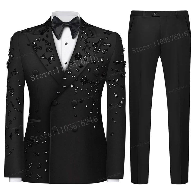 Men's Formal Wedding Suits with Notched Lapel
