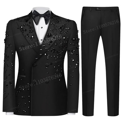 Men's Formal Wedding Suits with Notched Lapel

