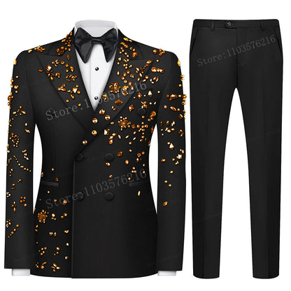 Men's Formal Wedding Suits with Notched Lapel
