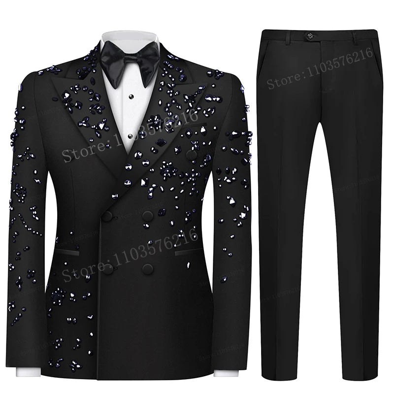 Men's Formal Wedding Suits with Notched Lapel
