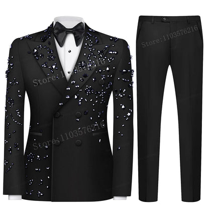 Men's Formal Wedding Suits with Notched Lapel

