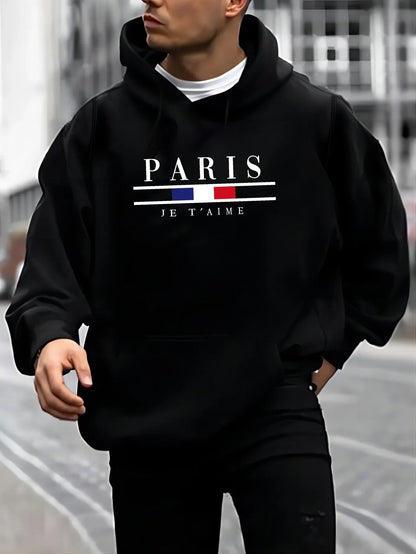Fashionable Men's Hoodie - Street Style Fleece Sweatshirt
