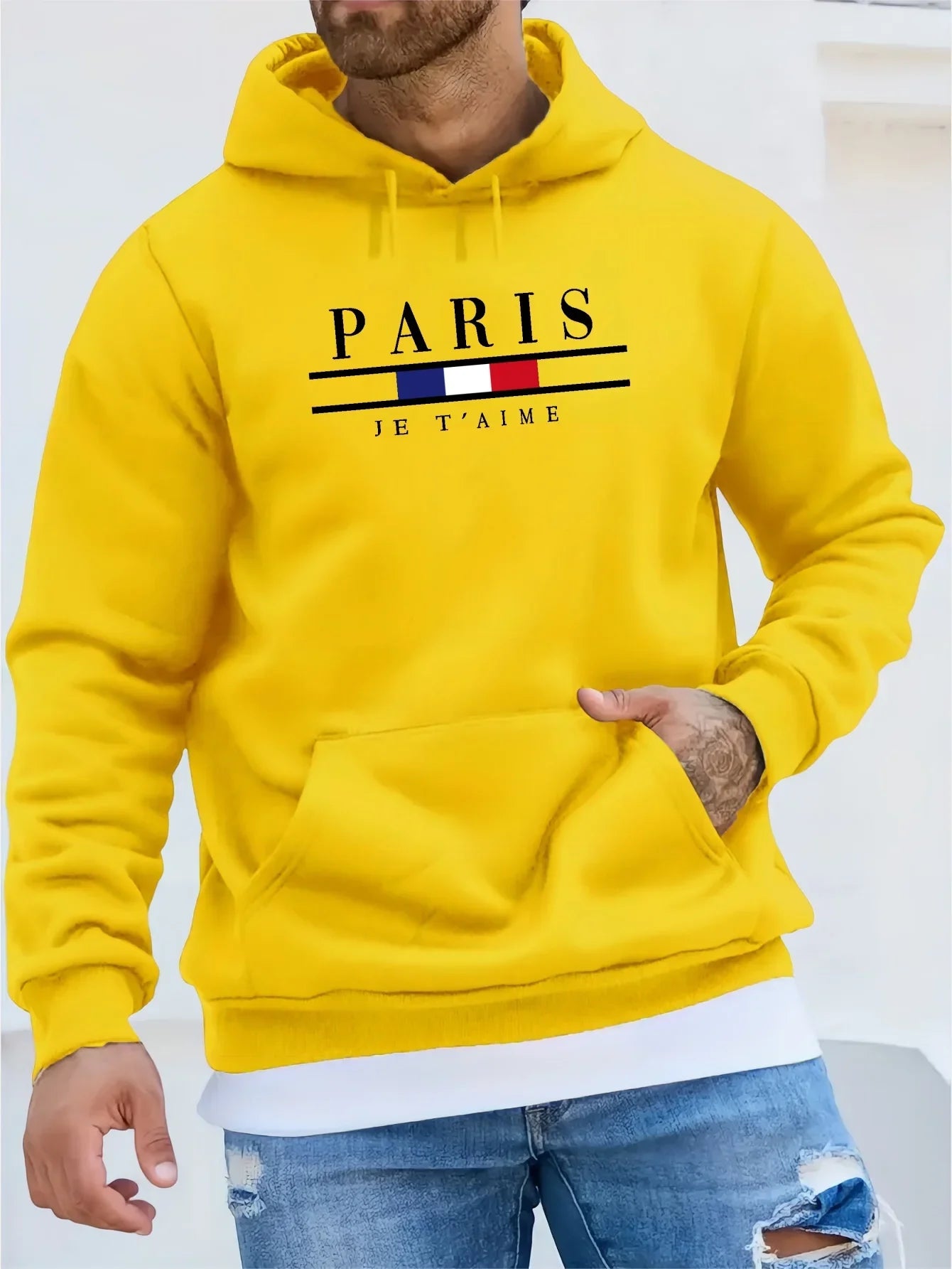 Fashionable Men's Hoodie - Street Style Fleece Sweatshirt
