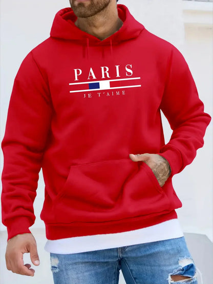 Fashionable Men's Hoodie - Street Style Fleece Sweatshirt
