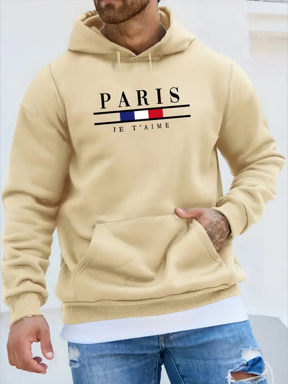 Fashionable Men's Hoodie - Street Style Fleece Sweatshirt

