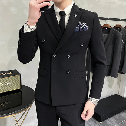 Men's Korean Style 3 Pcs Classical Suit
