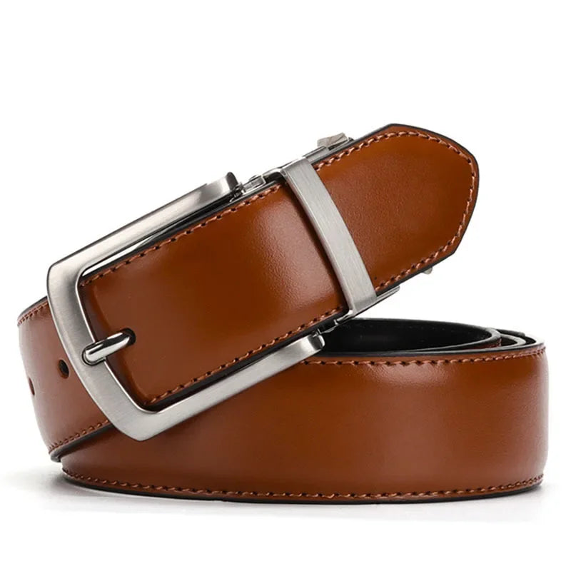 Reversible Men's Leather Belt for Jeans