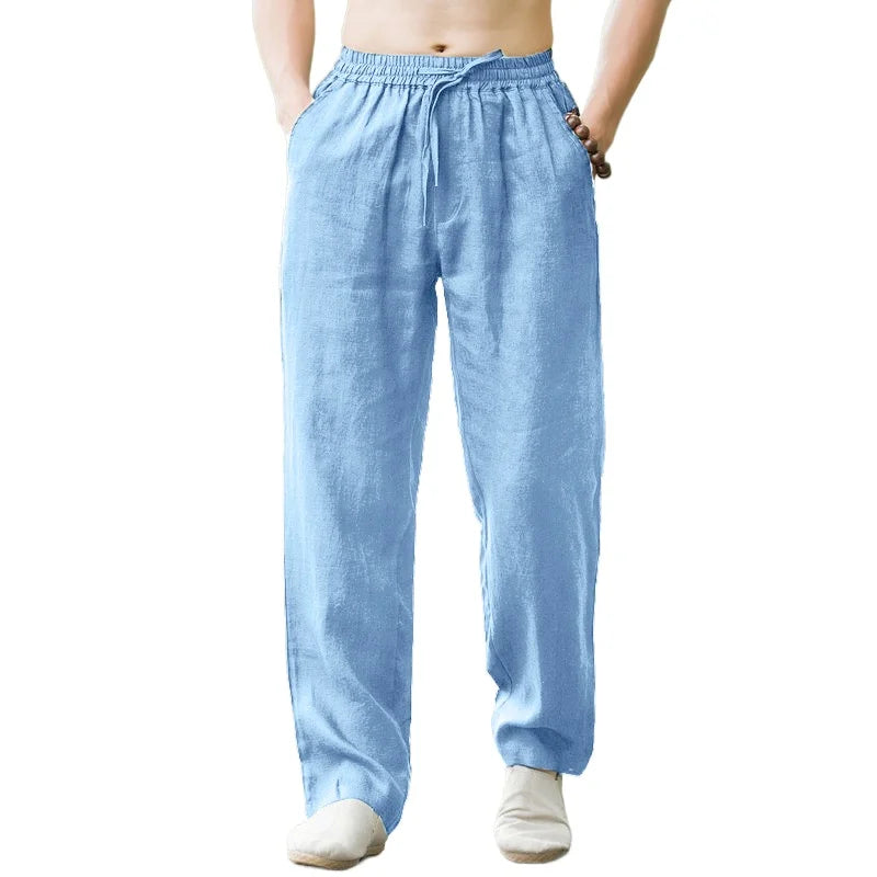 Men's Linen Breathable Lightweight Beach Pants
