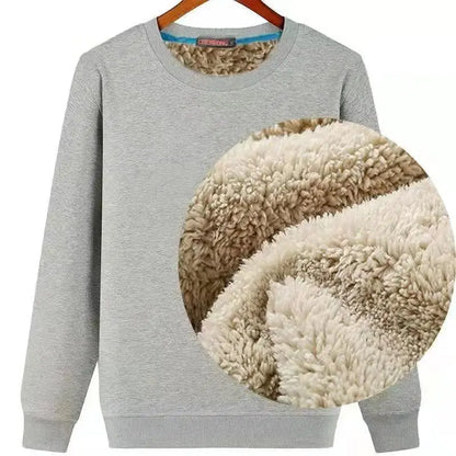 Men’s Winter Thicken Sherpa Pullover Sweatshirt
