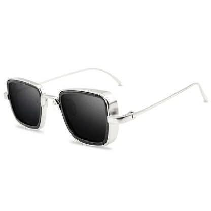 Men's Rectangle UV400 Retro Steampunk Sunglasses