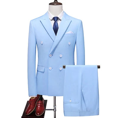 Men's Regular Length Flat 2 Pcs Business/Wedding Suit
