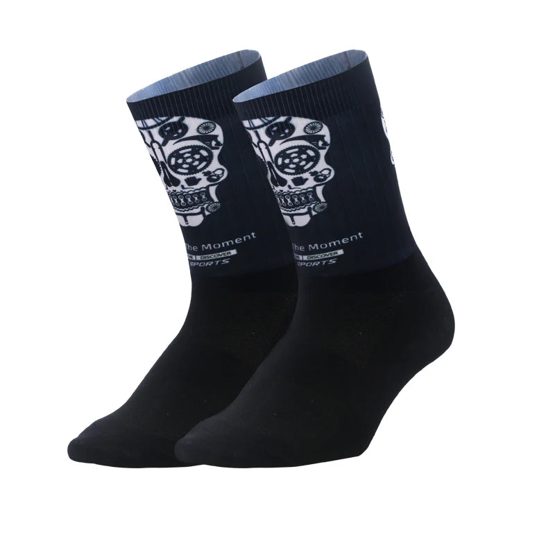 Men's Skeleton Print Quick-Drying Sports Breathable Socks