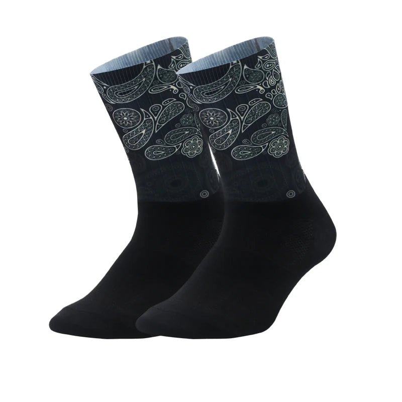 Men's Skeleton Print Quick-Drying Sports Breathable Socks