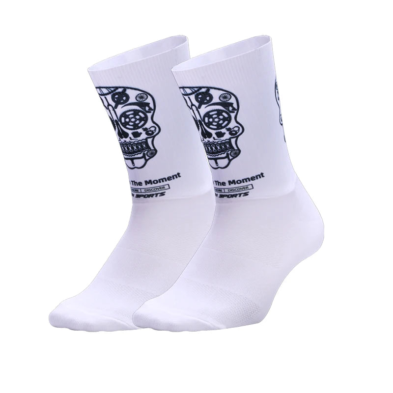 Men's Skeleton Print Quick-Drying Sports Breathable Socks