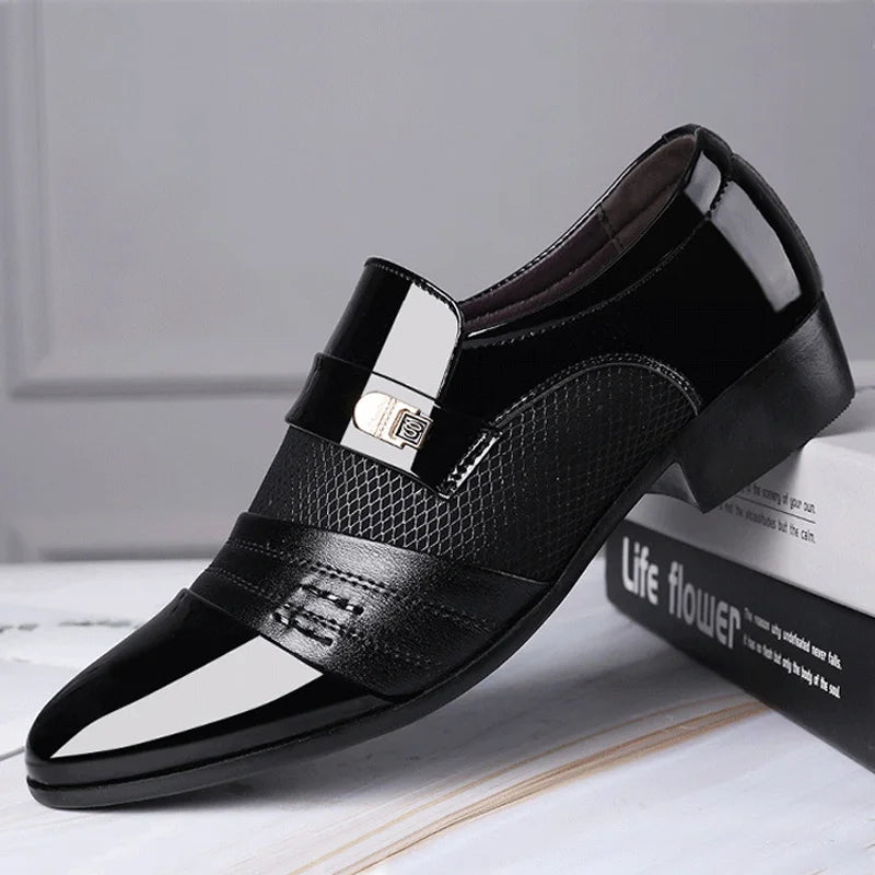 Men Slip-On Business Dress Leather Shoes