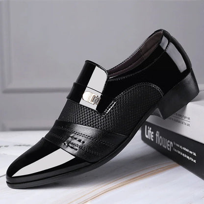 Men Slip-On Business Dress Leather Shoes