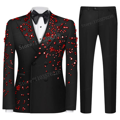 Men's Formal Wedding Suits with Notched Lapel
