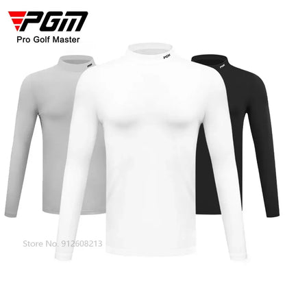 Men's Thermal O-Neck Golf Shirt for Winter