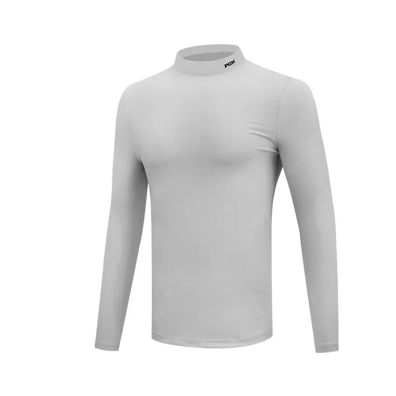 Men's Thermal O-Neck Golf Shirt for Winter