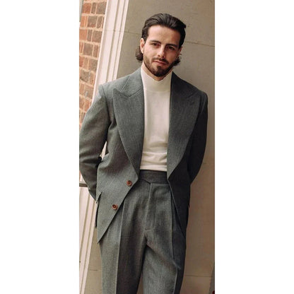 Men's Two-Piece Suit - Blazer & Pants - Wide Lapel
