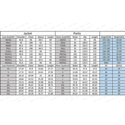 Men's Two-Piece Suit - Blazer & Pants - Wide Lapel
