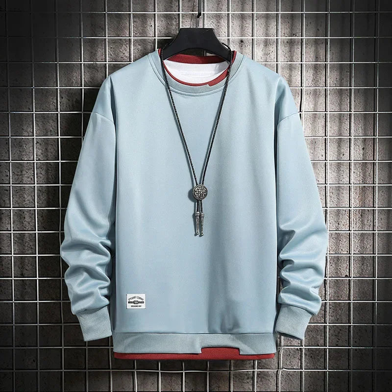 Men's Fake Two-Piece Casual Sweatshirt
